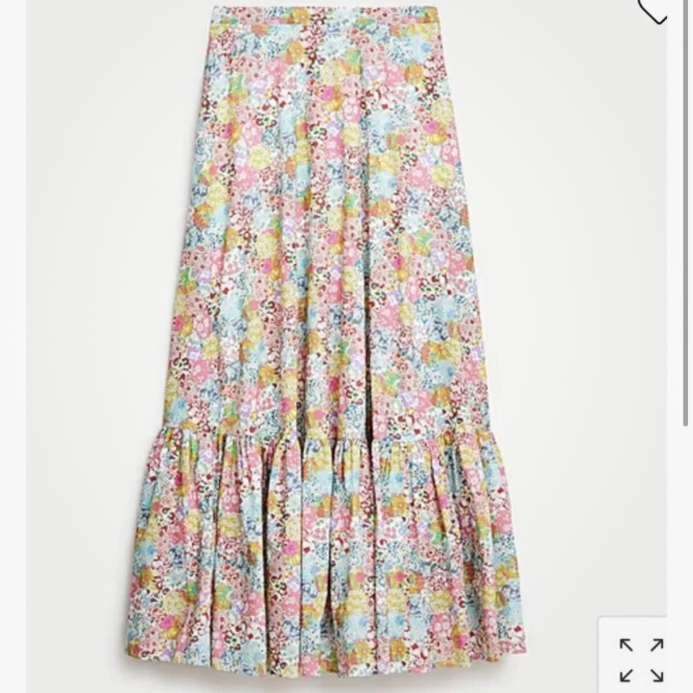 Tiered maxi skirt in Liberty® Patchwork Dream floral Sz 2 NWOT